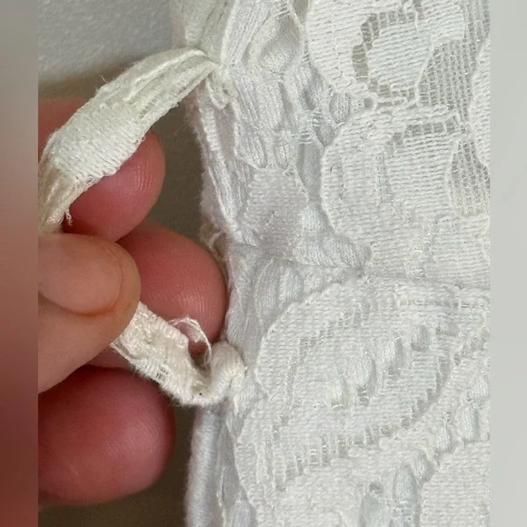 City Chic Sweet Love Lace Faux Wrap Mini Dress - Ivory | Size XL/22 - Picture 10 of 16